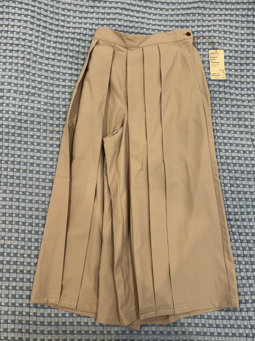 Muji Hakama Pants Pleated Wide-Leg